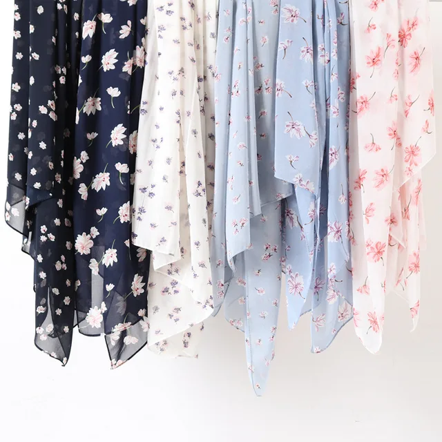 Floral Chiffon Scarf