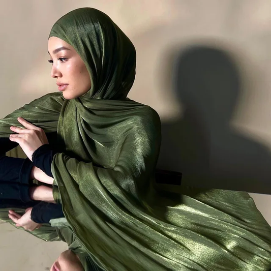 Shimmering Silk Chiffon Scarf