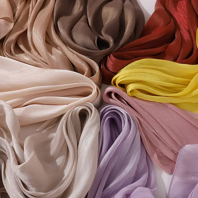 Shimmering Silk Chiffon Scarf