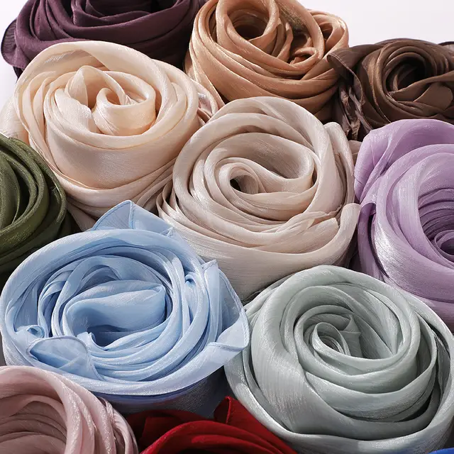 Shimmering Silk Chiffon Scarf