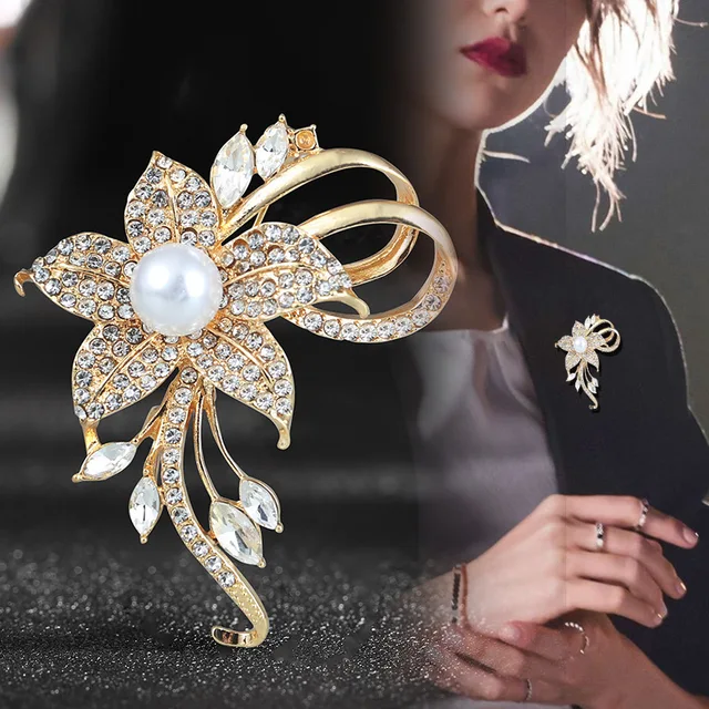 Luxury Flower Hijab Brooch