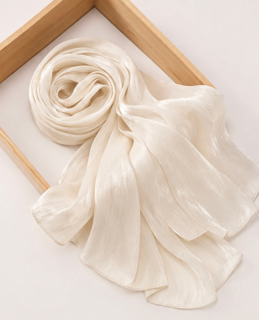 Shimmering Silk Chiffon Scarf