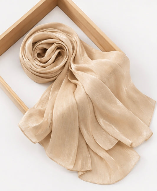Shimmering Silk Chiffon Scarf