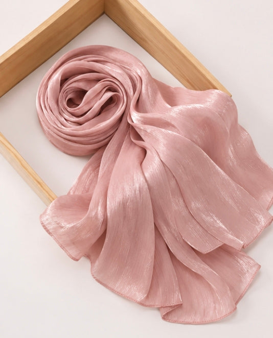 Shimmering Silk Chiffon Scarf