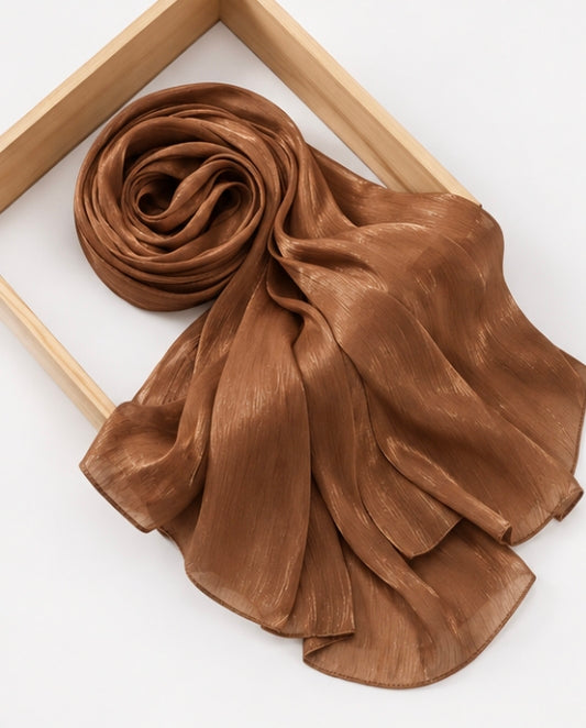 Shimmering Silk Chiffon Scarf