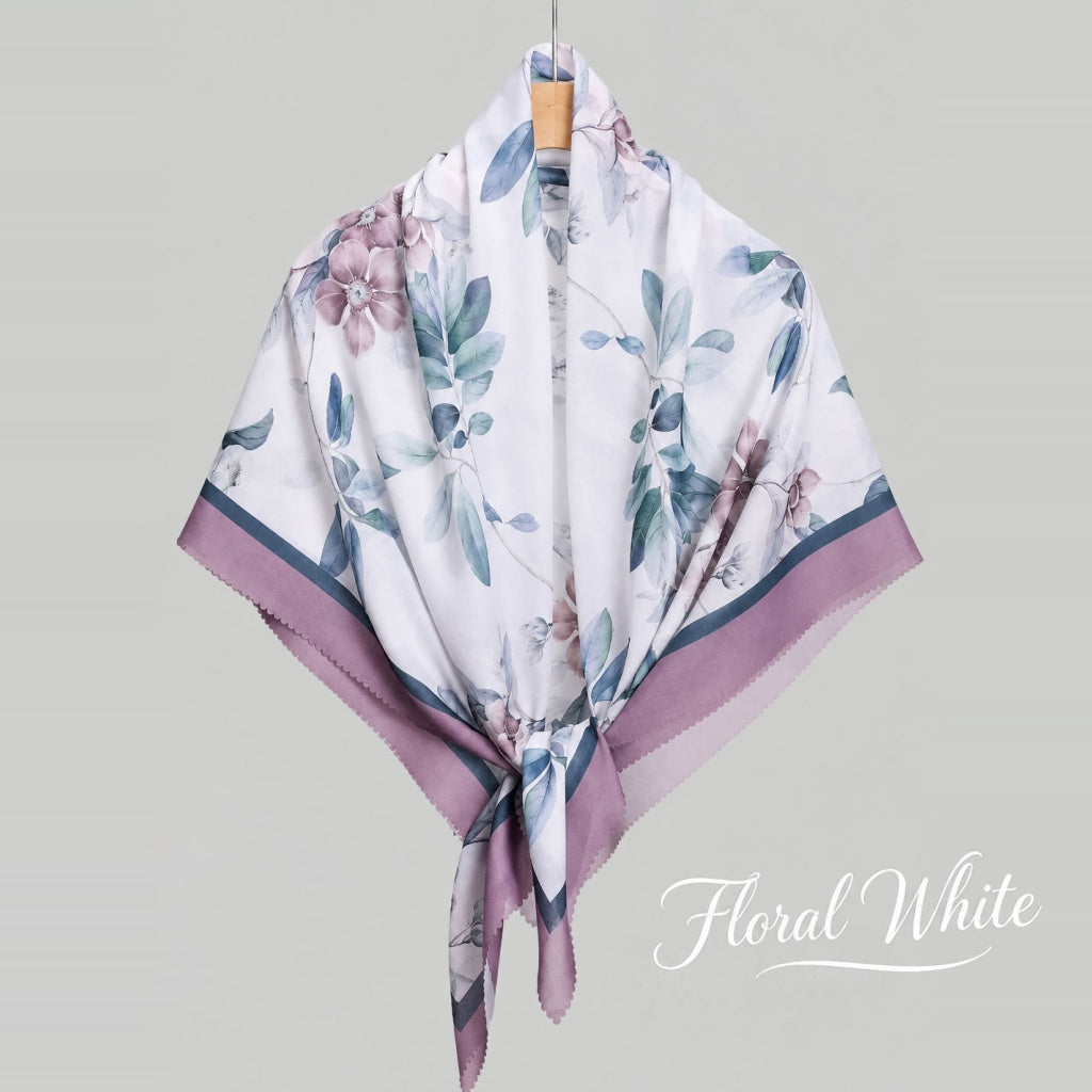 Laser Trim Cotton Voile Scarf