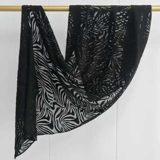 Black Jacquard Scarf