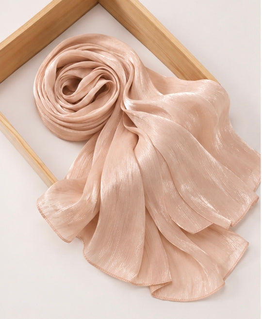 Shimmering Silk Chiffon Scarf