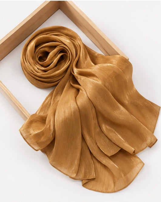 Shimmering Silk Chiffon Scarf