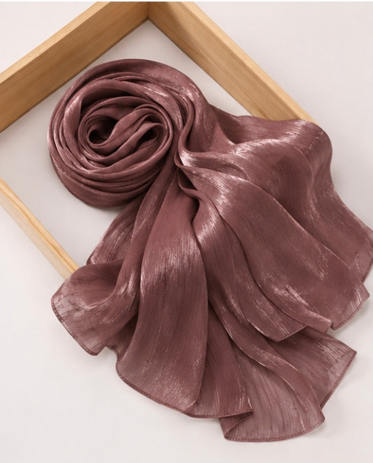 Shimmering Silk Chiffon Scarf