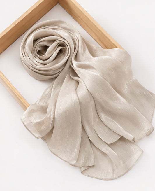 Shimmering Silk Chiffon Scarf