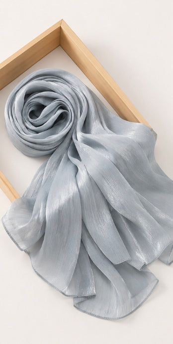 Shimmering Silk Chiffon Scarf