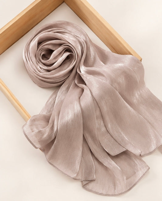 Shimmering Silk Chiffon Scarf