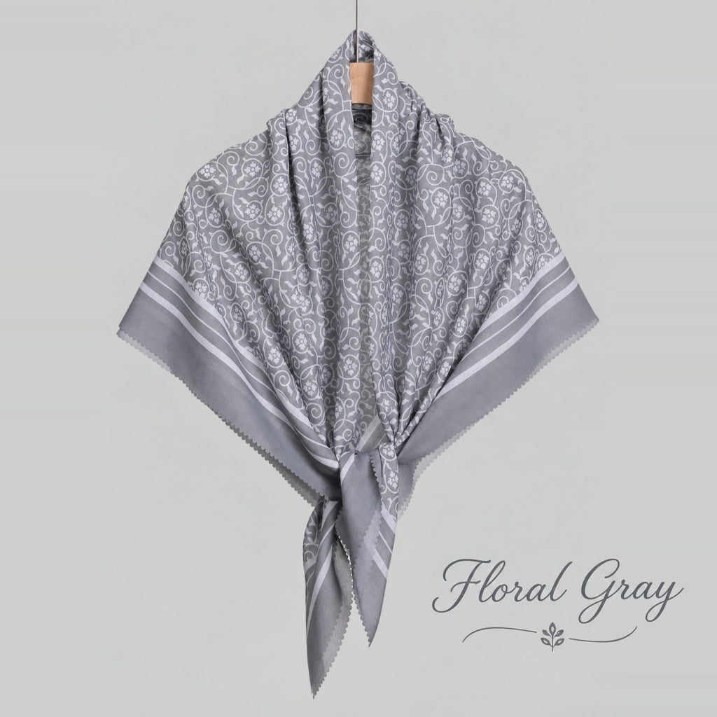 Laser Trim Cotton Voile Scarf