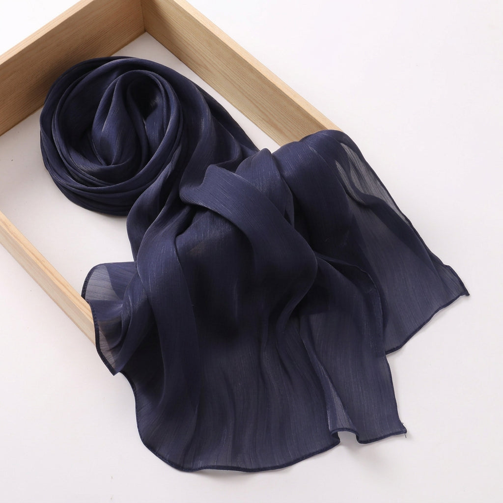 Shimmering Silk Chiffon Scarf