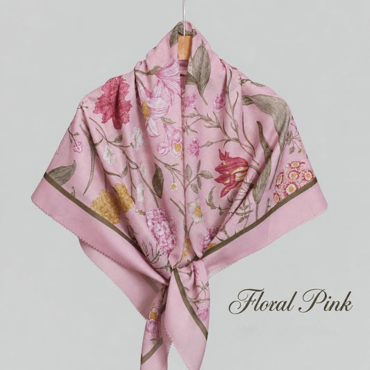 Laser Trim Cotton Voile Scarf
